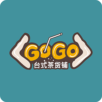 gogo奶茶店标志设计定稿